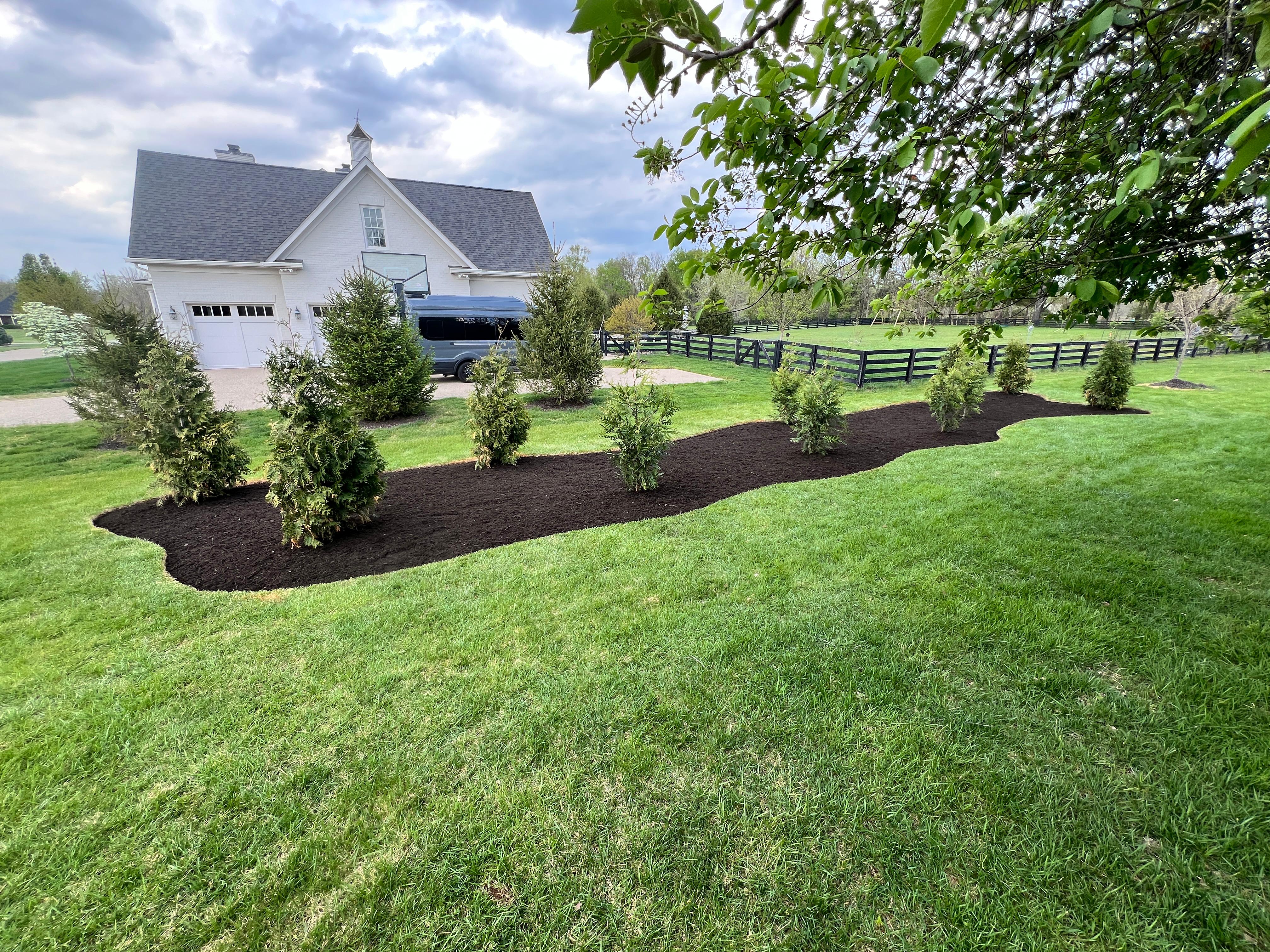 Mulching project by Jerry's Landscaping Services LLC